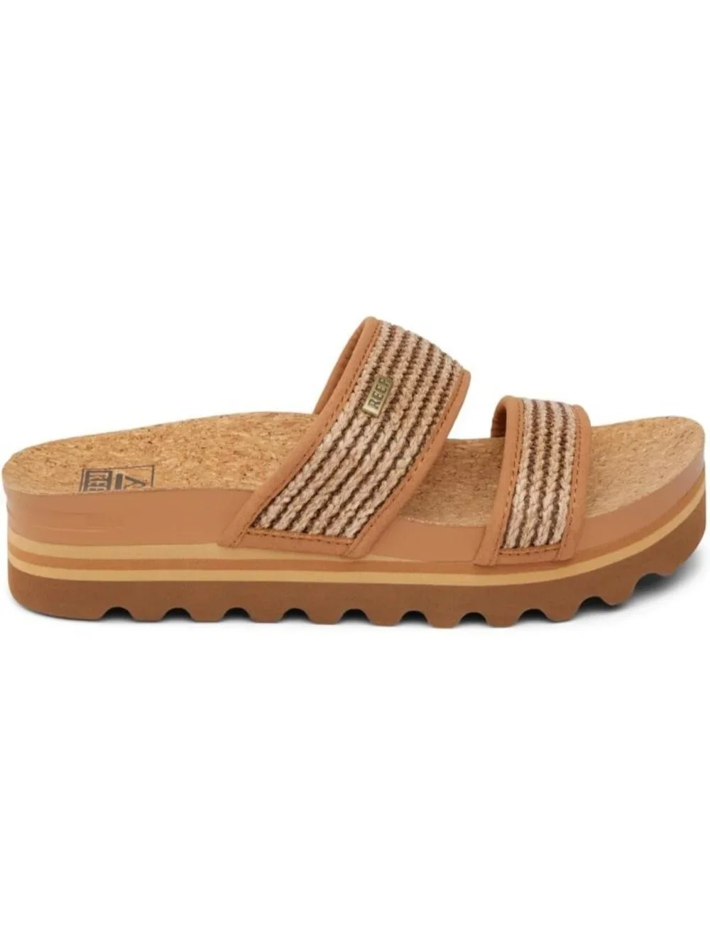 Women's Chocolate Raffia Arch Support Ultra Soft Footbed Platform Sandal Shoes